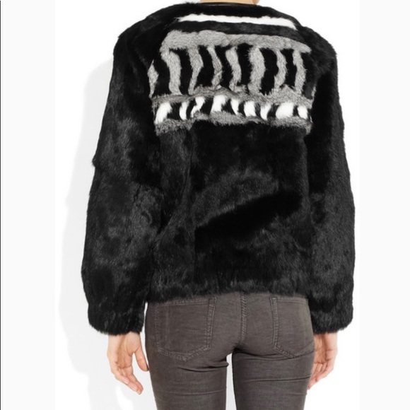 IRO Lorna Patterned Rabbit Bomber Jacket - Picture 2 of 5